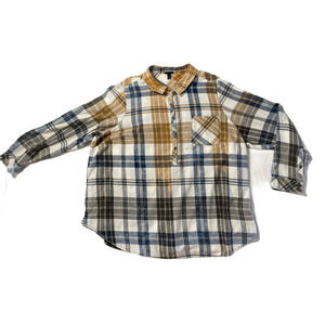 REFRESHED - Torrid Hand Bleached Flannel Shirt Size 3X